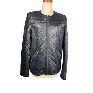 Anatomie womens black leather ( Lamb Skin ) jacket size L